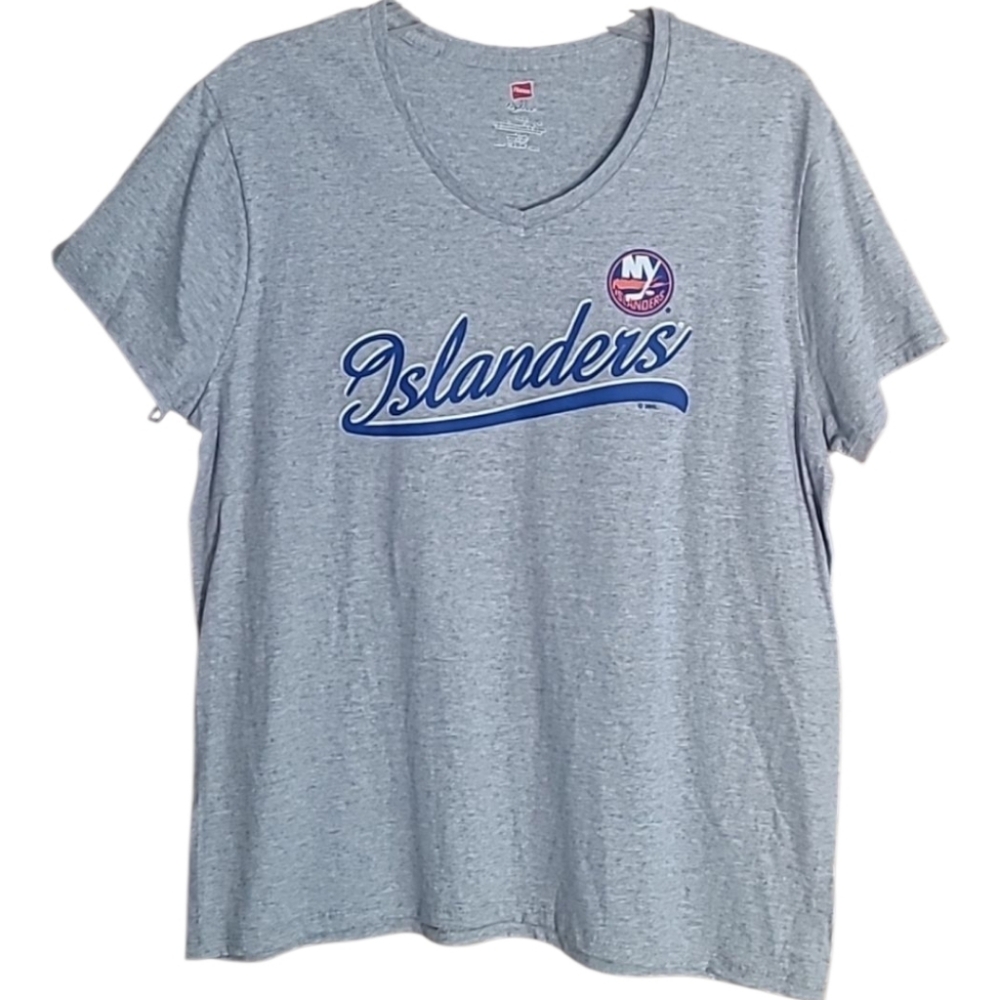Gray Islanders V-Neck T-Shirt